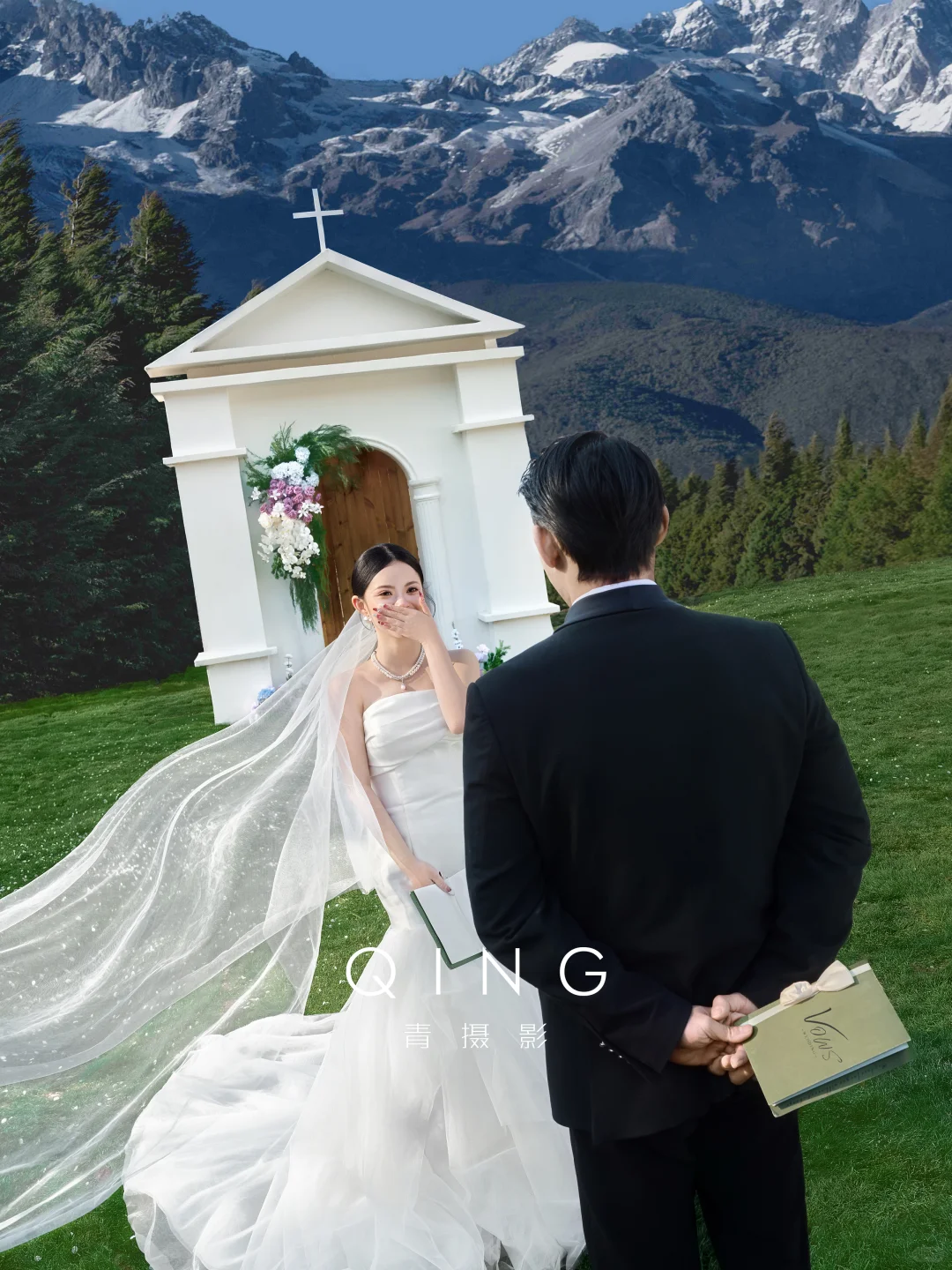 这是石家庄丨雪山下的婚纱照把童话照进现实