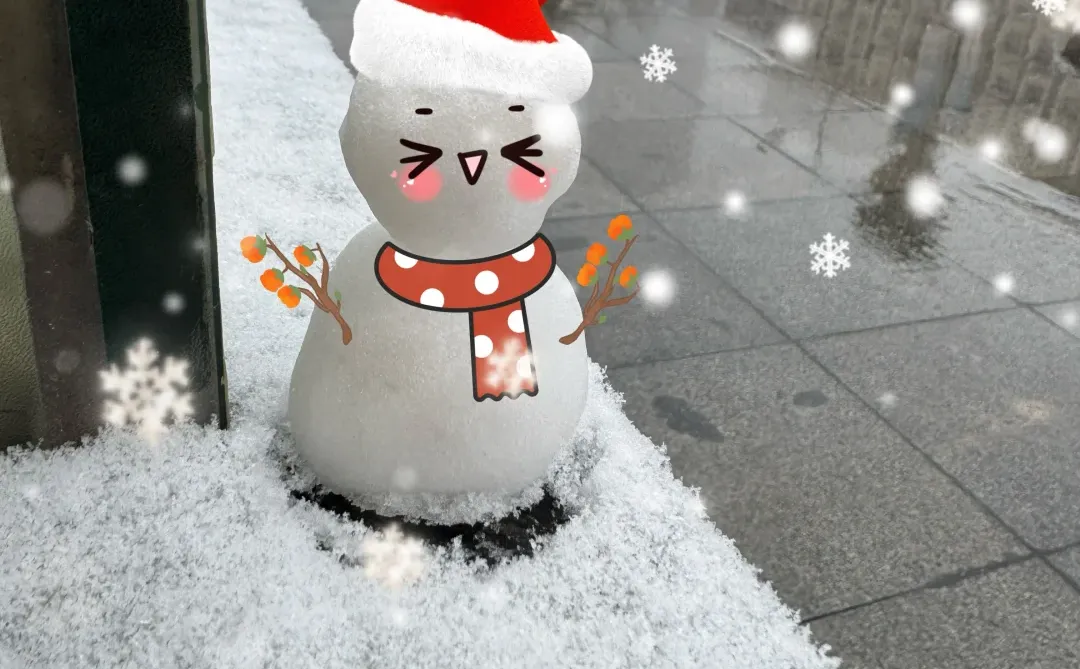 石家庄的雪｜第一个手作⛄️出炉啦～