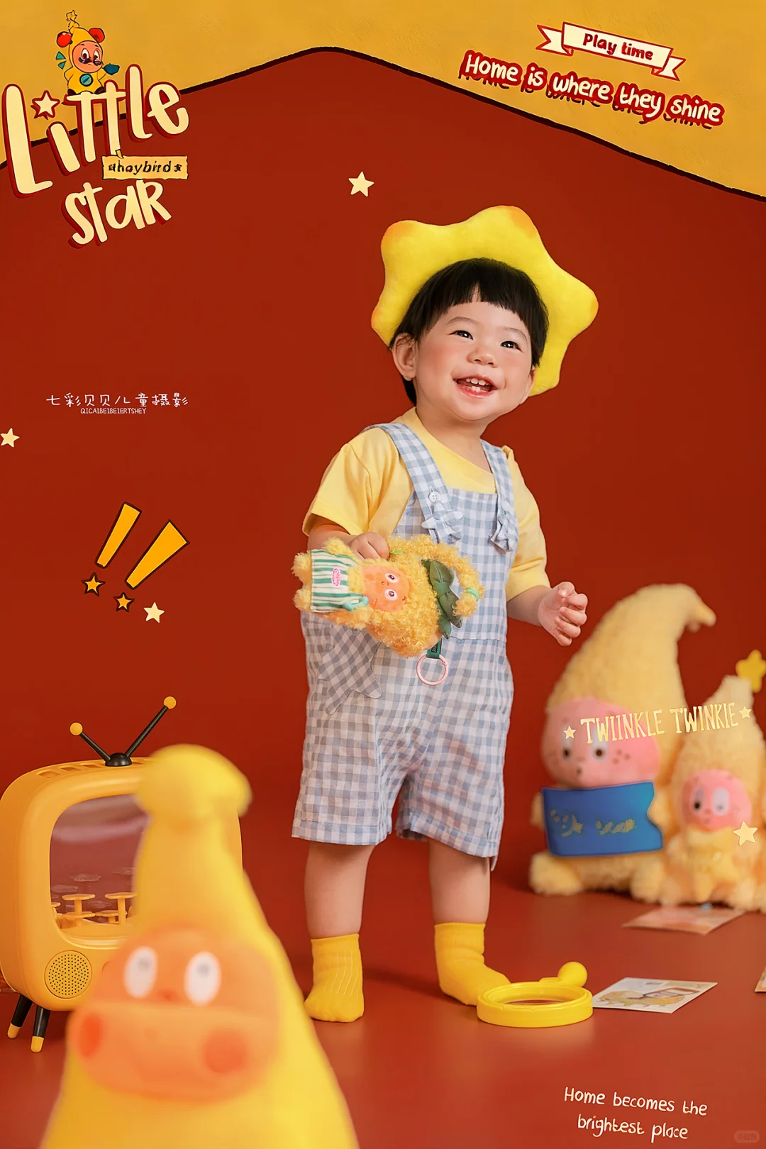周岁照宝宝照～邯郸儿童摄影星星人主题