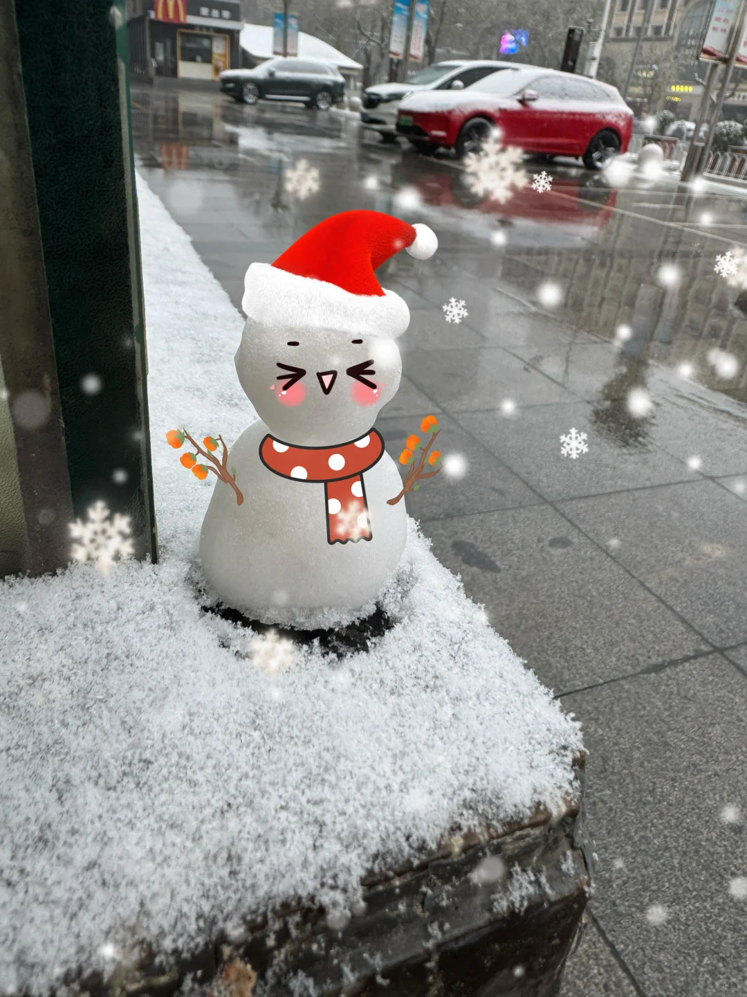 石家庄的雪｜第一个手作⛄️出炉啦～