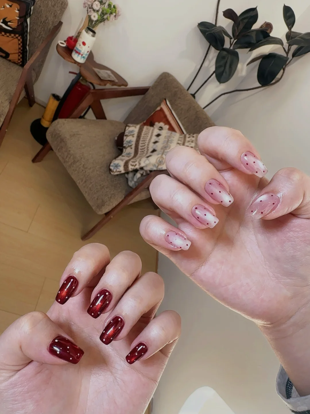 邯郸美甲｜红色猫眼真的太美啦！