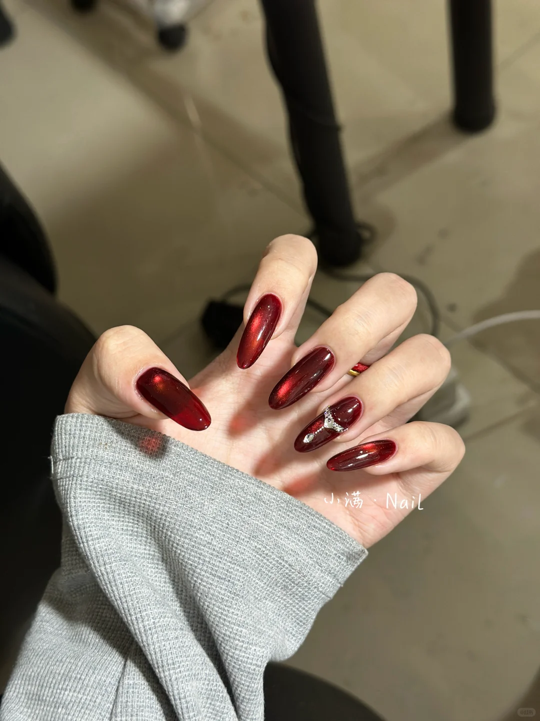 邢台平价美甲💅红宝石猫眼真是漂亮的不像话