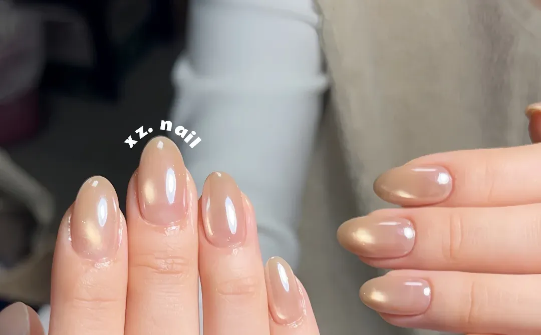 邢台美甲～香槟金 氛围感的神‼️