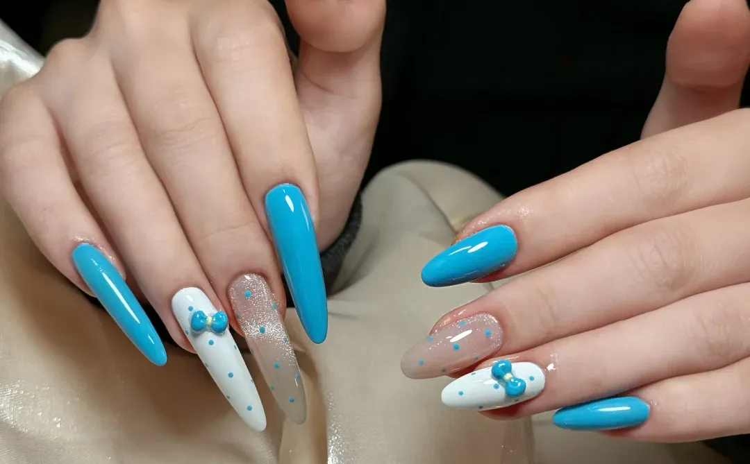 邢台美甲💅🏻、蓝色美甲