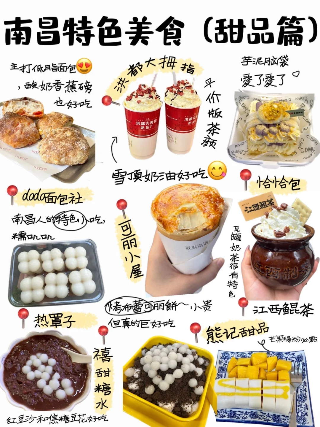 J人耗时4h整理的南昌美食合集（手绘版✍）