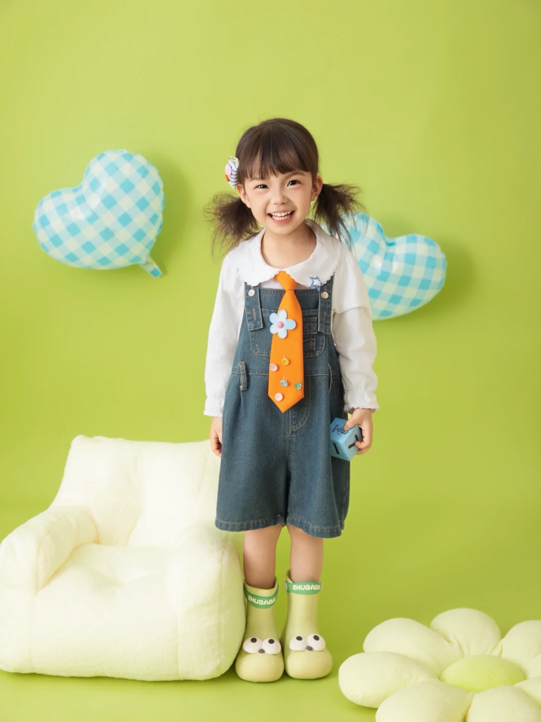 谁拍谁可爱的嫩绿色儿童写真🥰赣州儿童摄影