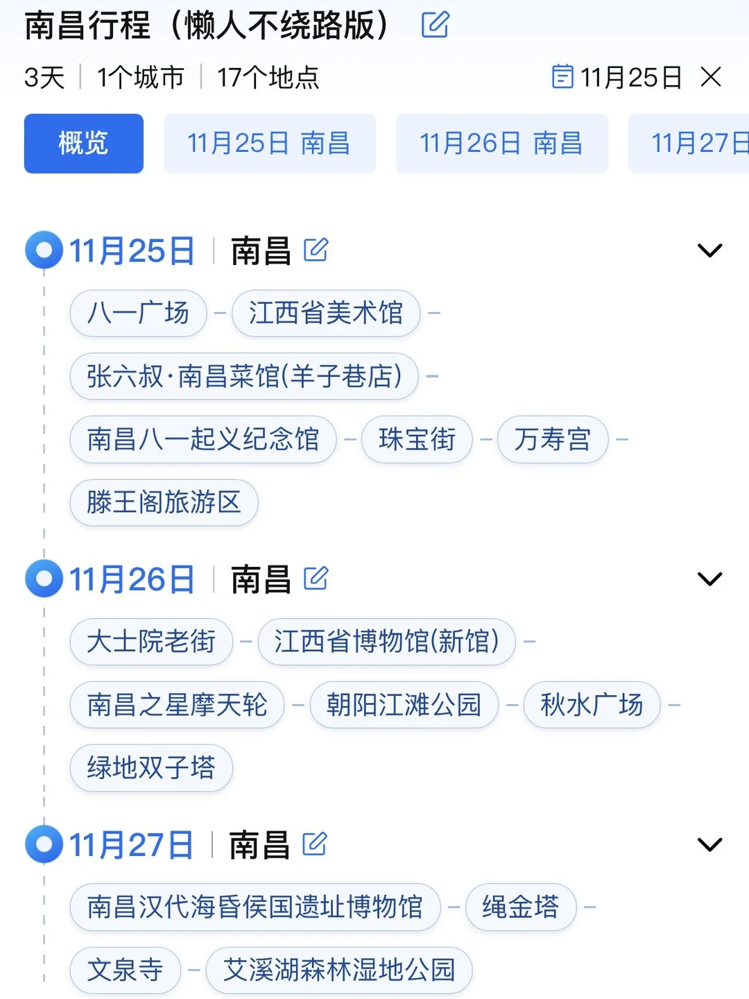 本人被自己做的南昌旅游攻略满意到睡不着