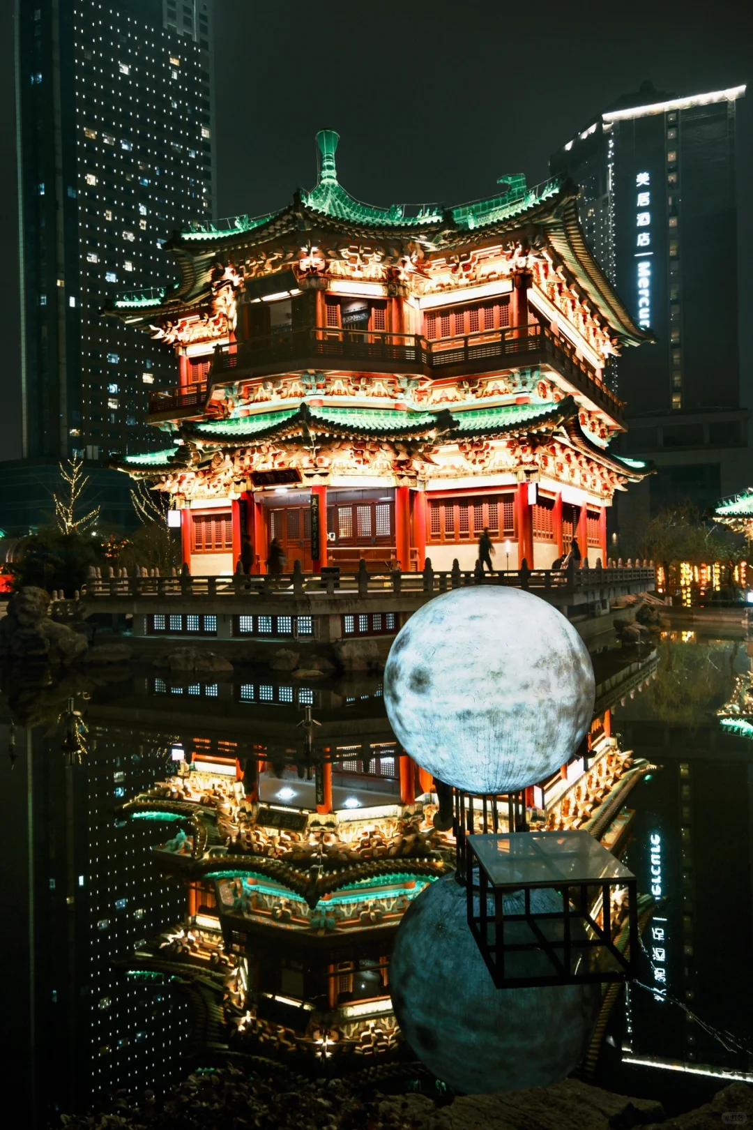 人生建议‼️离开南昌前一定看一次滕王阁夜景