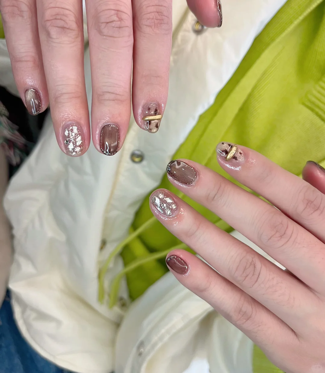 赣州美甲｜秋冬 也亮晶晶的 美甲🍂