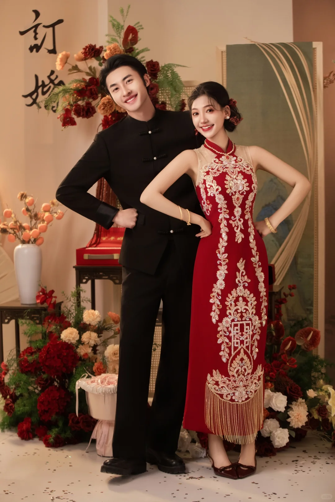 抚州订婚照|我们订婚啦❗️旗袍预制订婚照