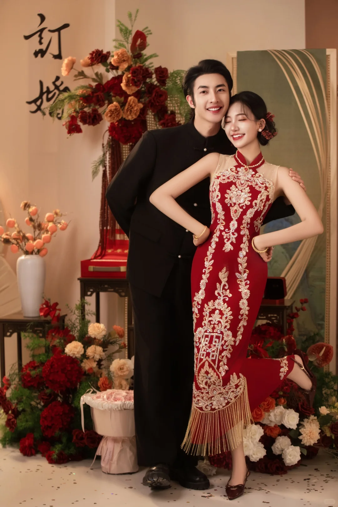 抚州订婚照|我们订婚啦❗️旗袍预制订婚照