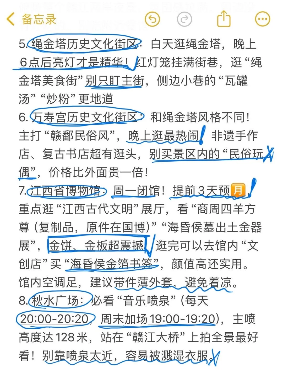 本J人手写的南昌旅游攻略已经Next Level了