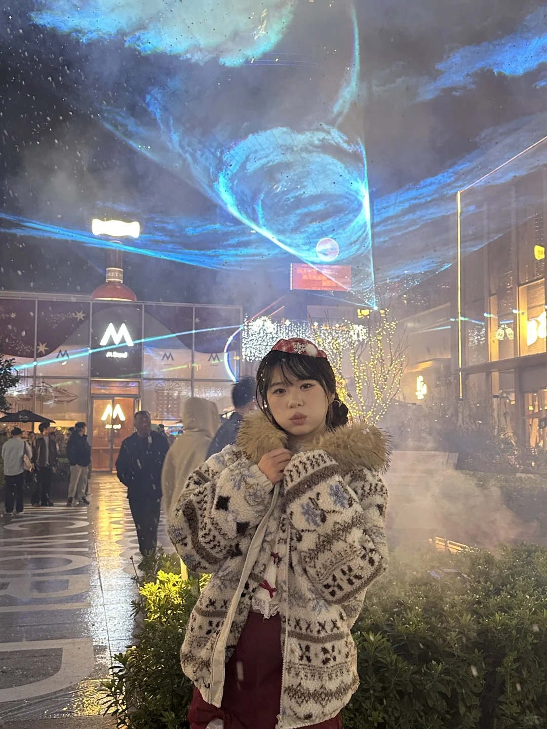 今晚南昌有一亿个人吧！！极光小镇❄️🏠