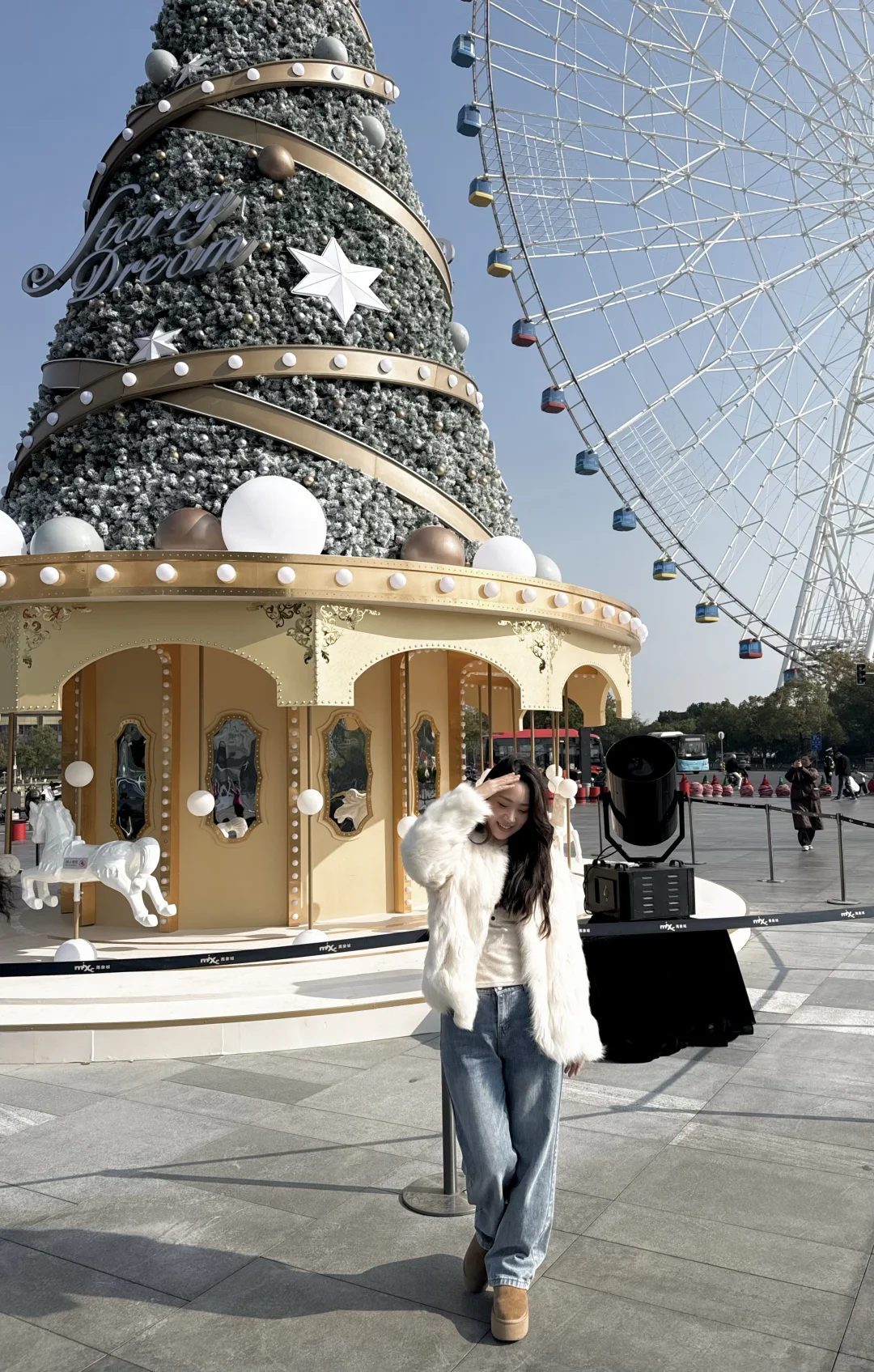 🎡落日蓝调下最美南昌之星摩天轮🎄圣诞树