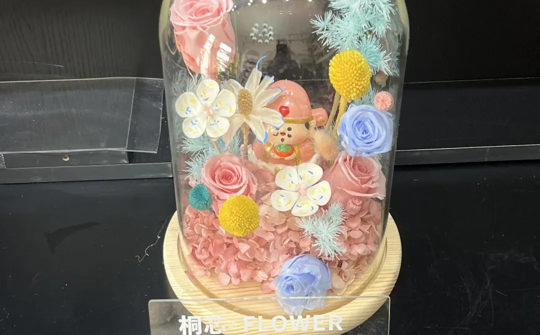抚州花店-永生花玻璃罩
