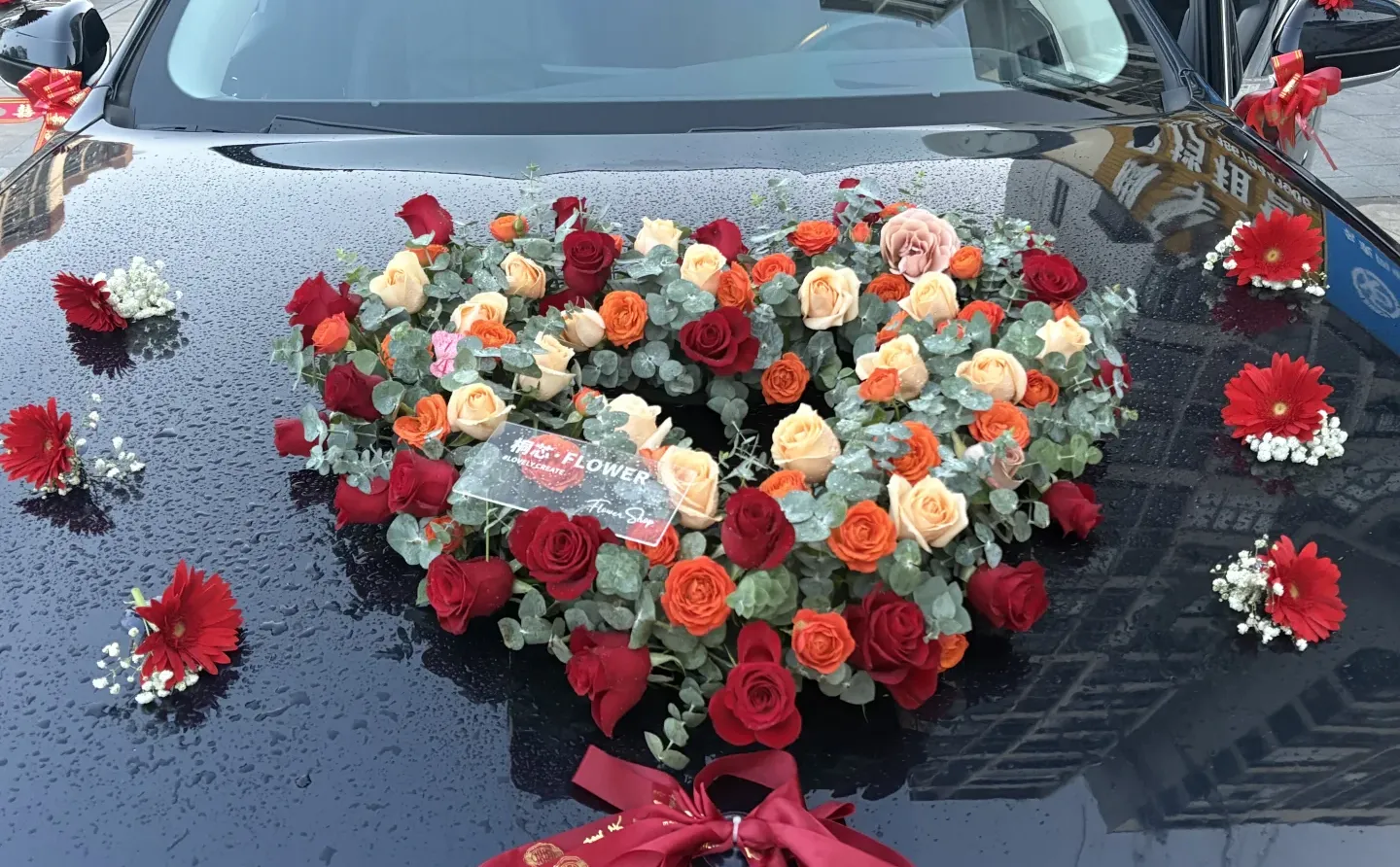 抚州花店、婚车布置、抚州花店、抚州婚车