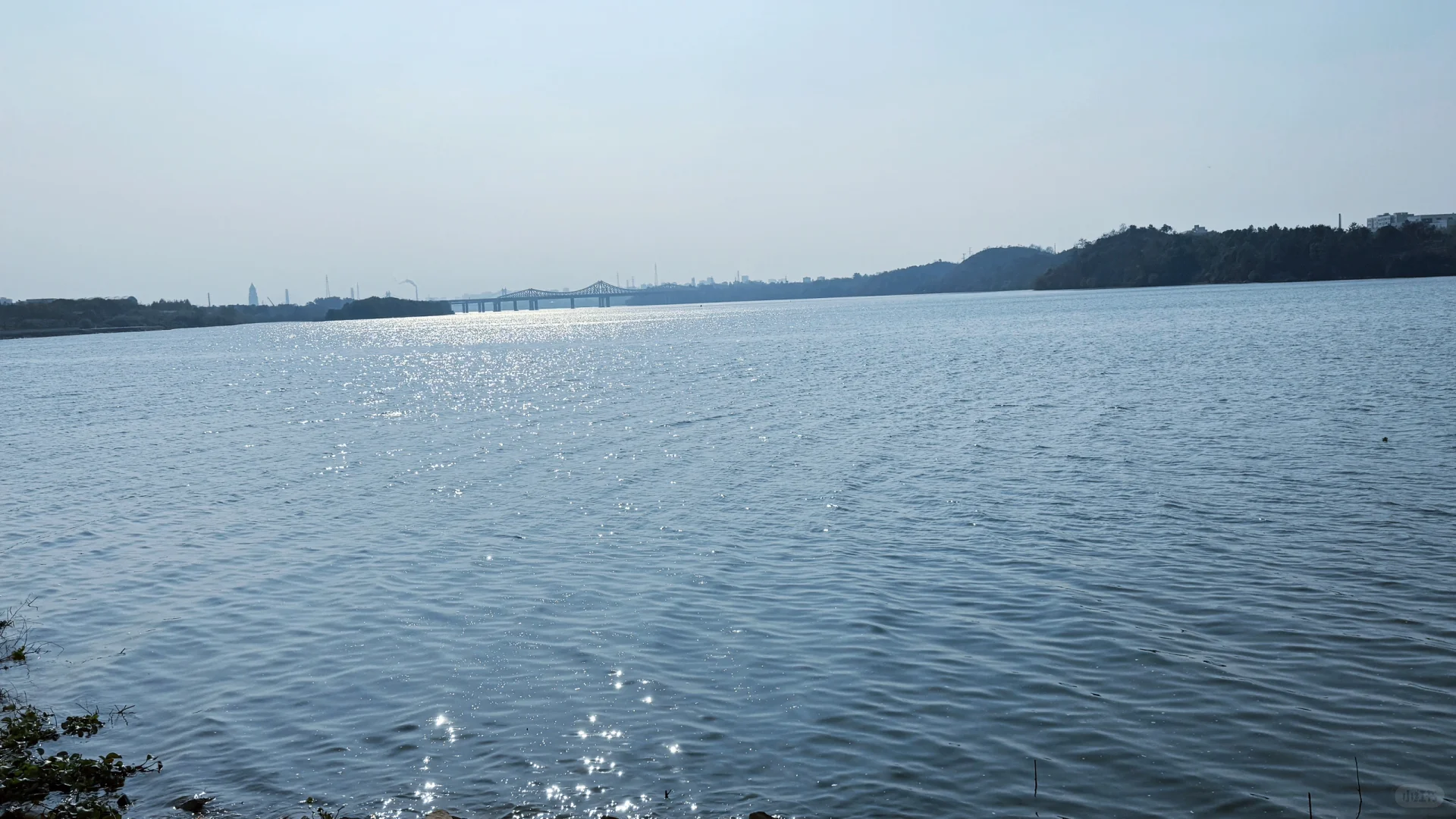 发光的湖面像星星✨