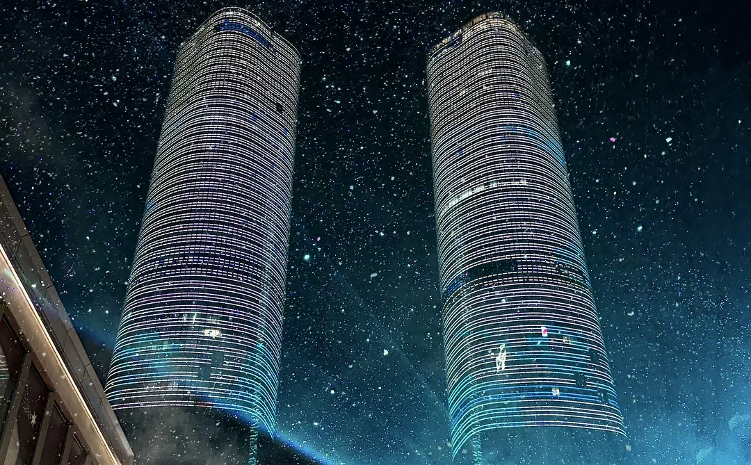 12.6实况 | 南昌万象天地极光初雪❄️