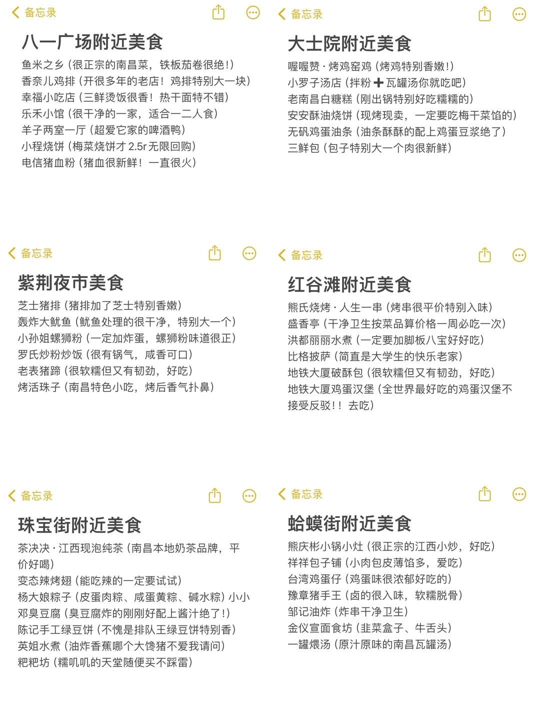 南昌我认为好吃的店（已区分