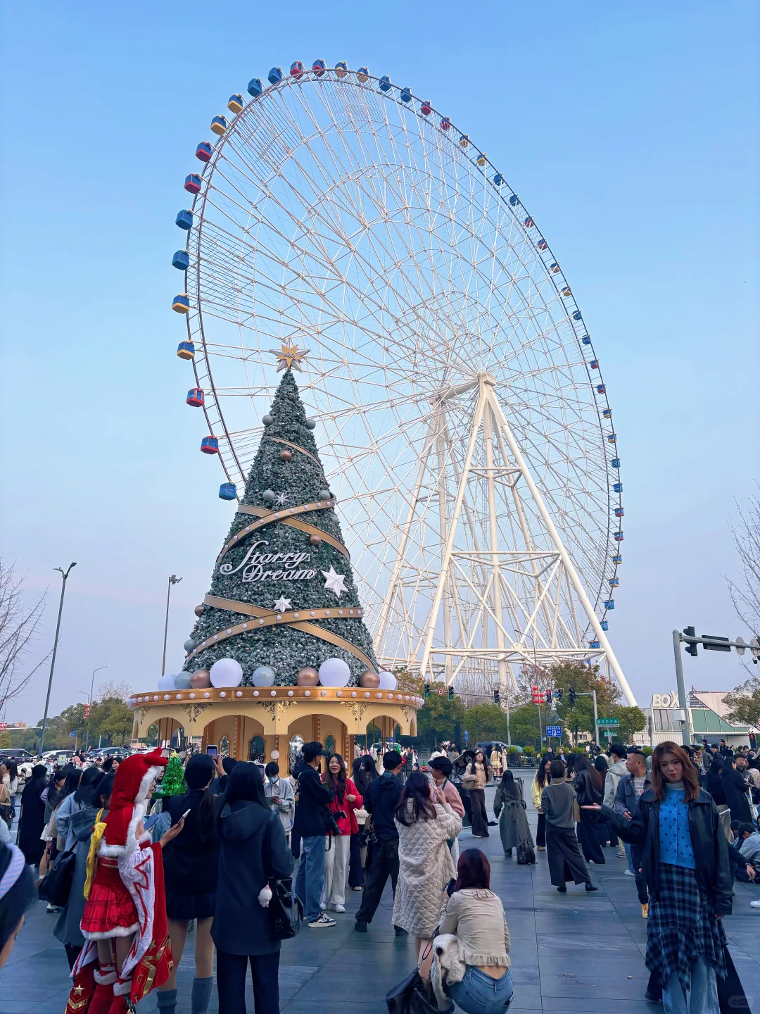 圣诞树80分，有摩天轮的圣诞树100分