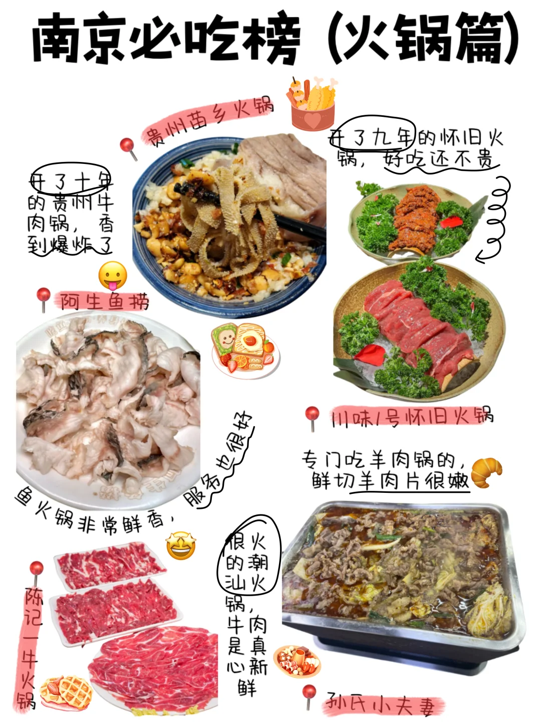 J人耗时4h整理的南京美食合集（手绘版✍）