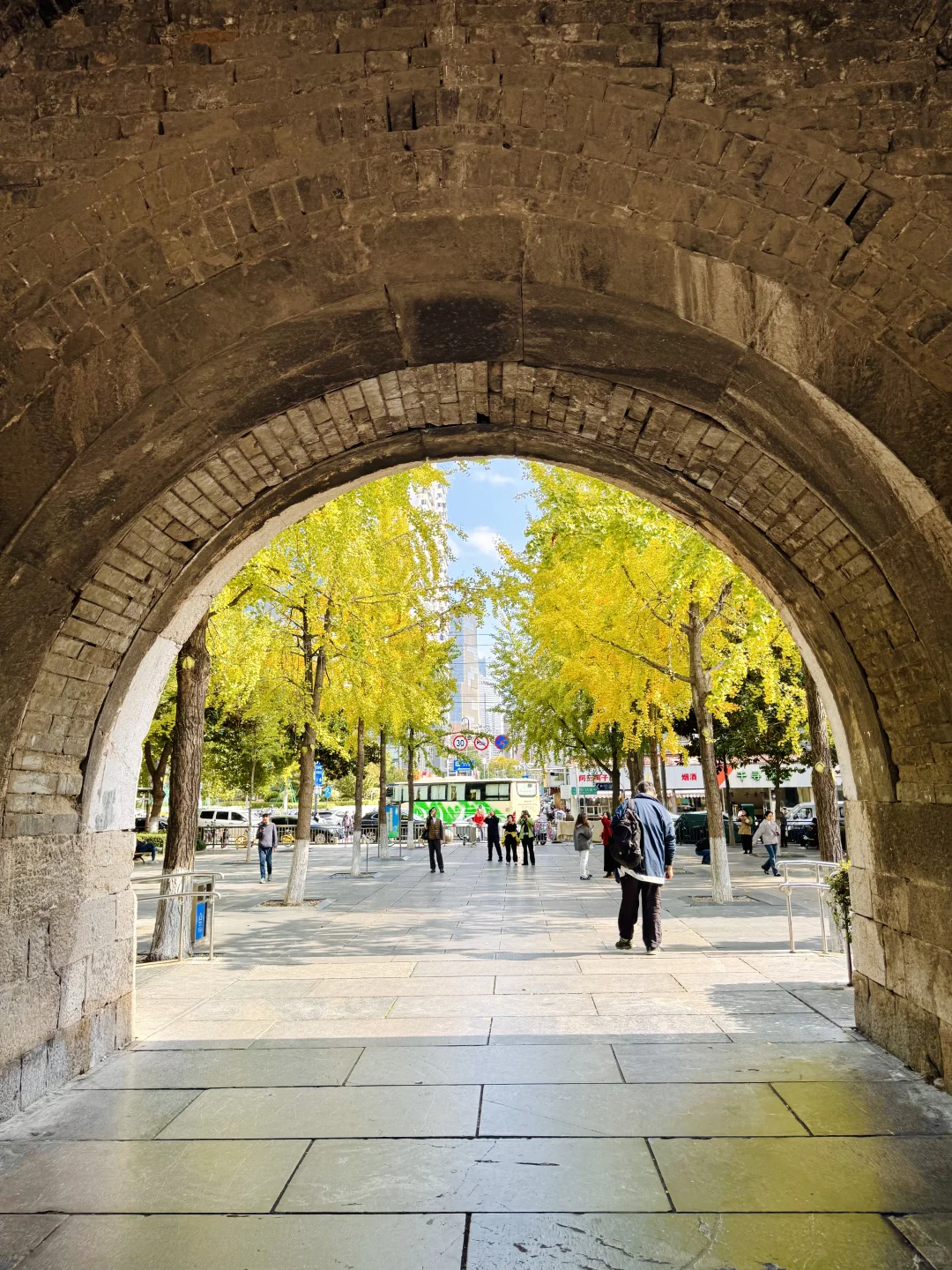 2025.11.12实况！！南京！汉中门银杏美疯了……