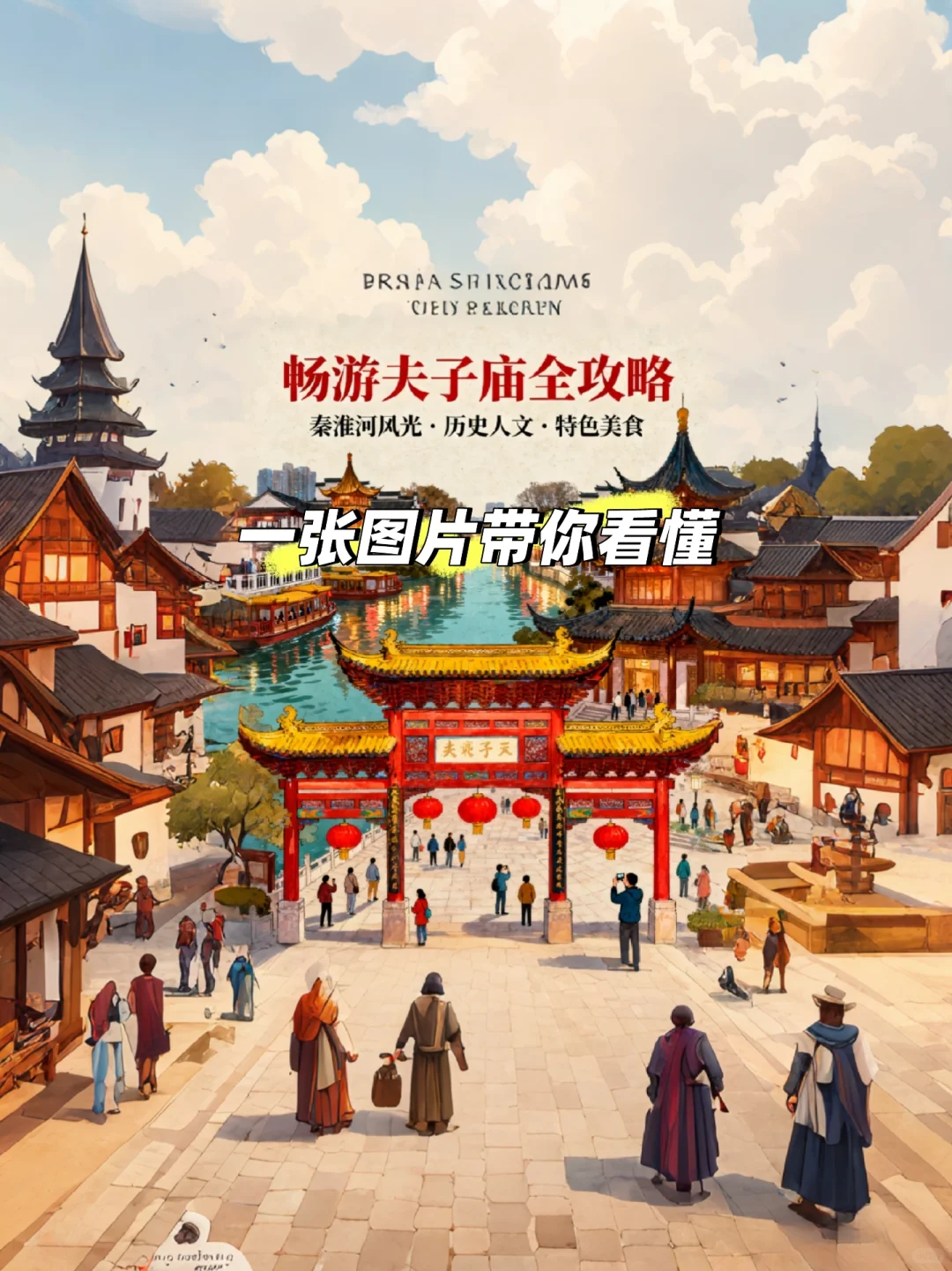 “宝子们！南京夫子庙半天怎么玩？这篇直接