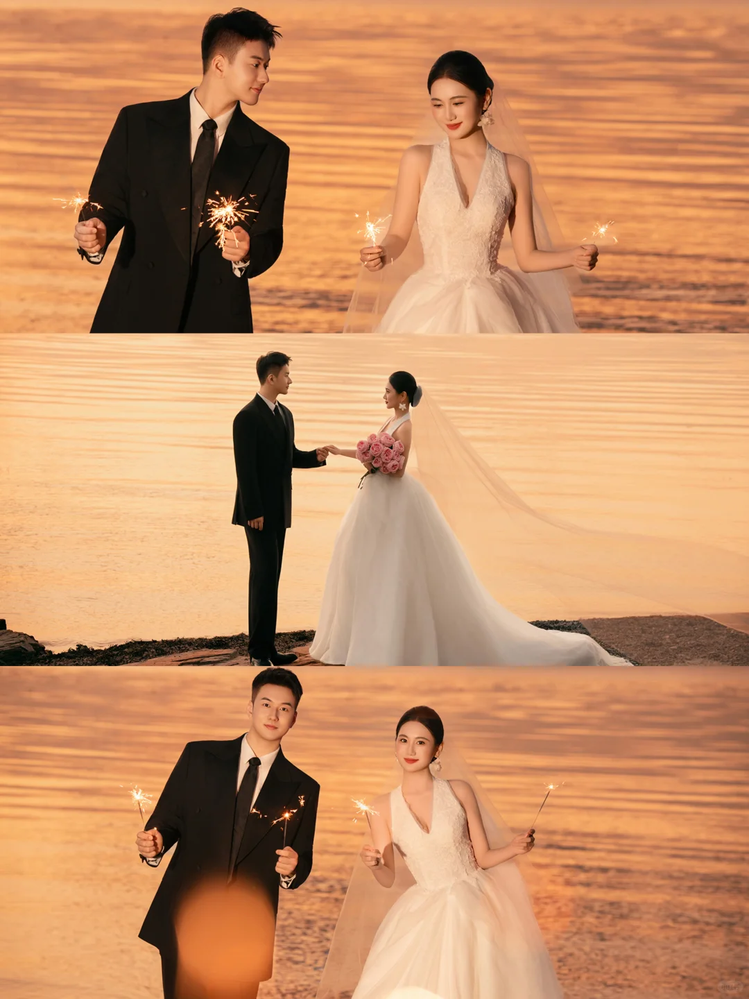 苏州婚纱照｜湖边烟花氛围感成片来啦！