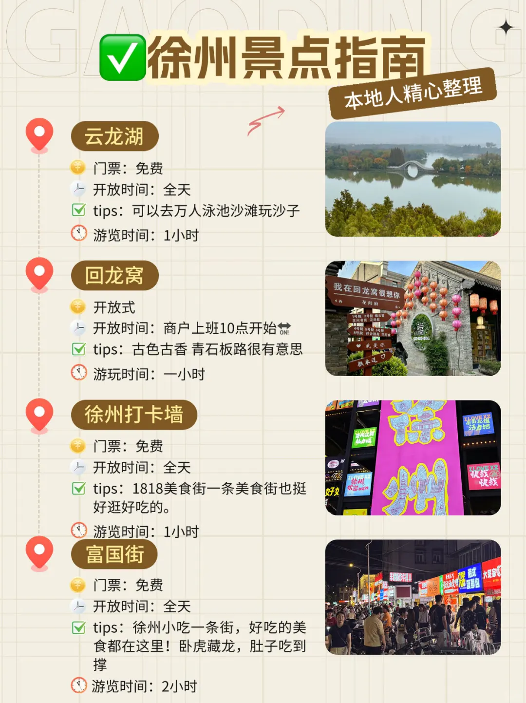 替大家试过了，徐州只适合玩两天