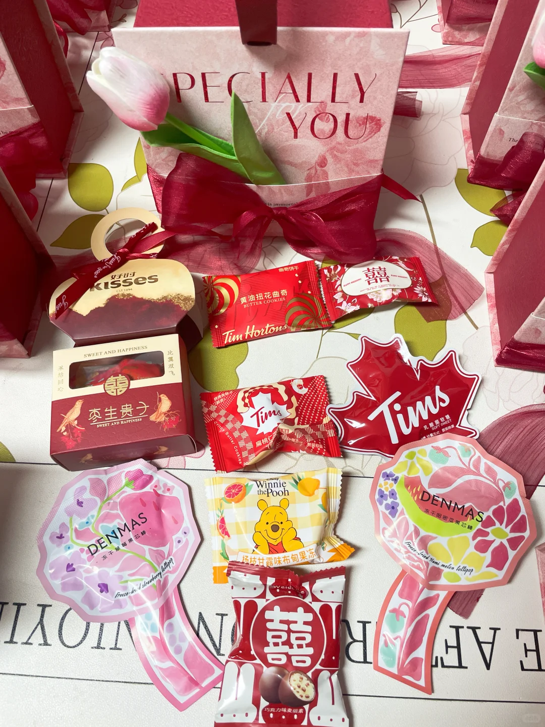 徐州喜糖 郁金香手提喜糖盒预算12+