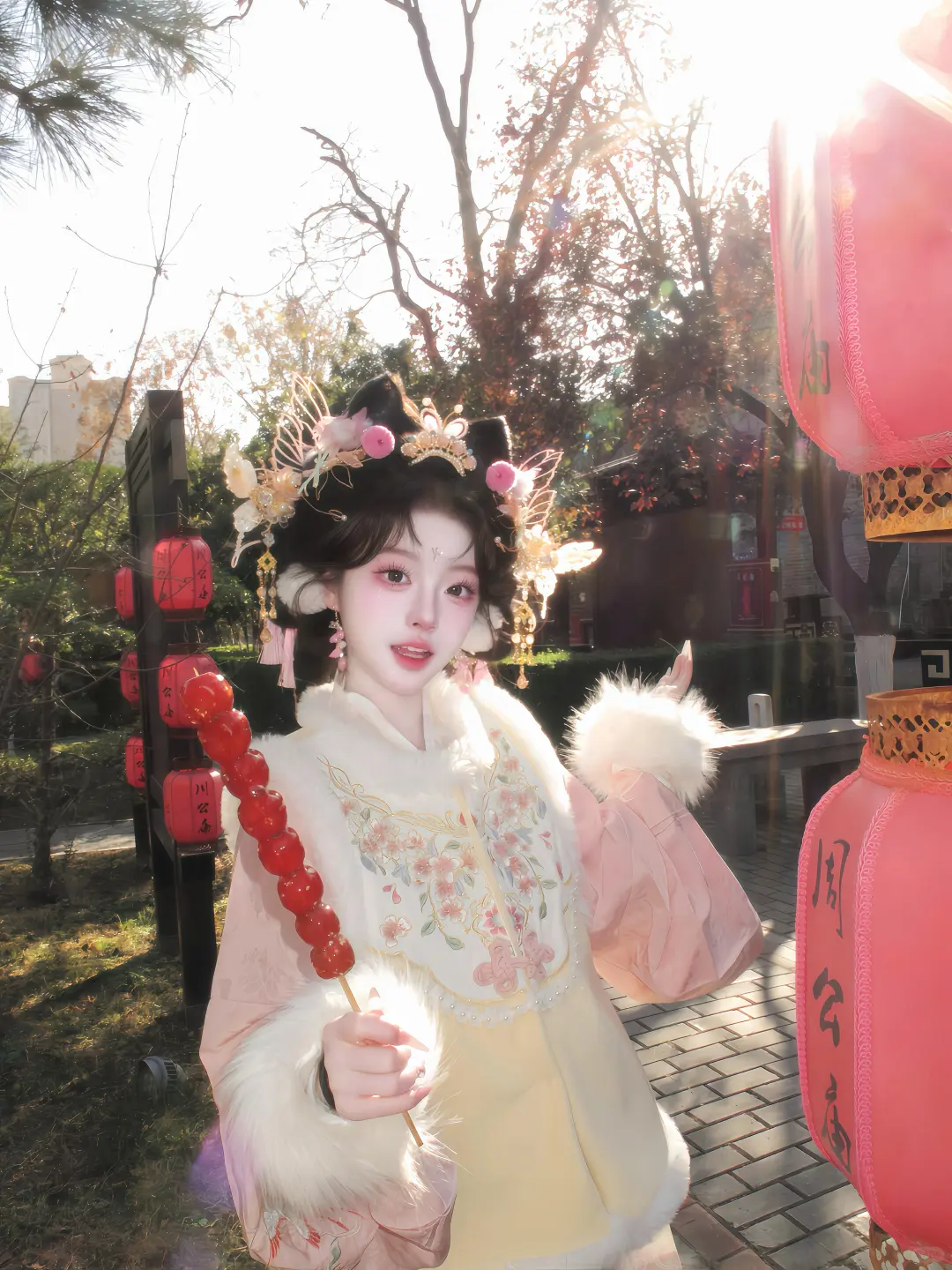 在苏州拍到了超适合圆脸饱饱的冬日汉服~