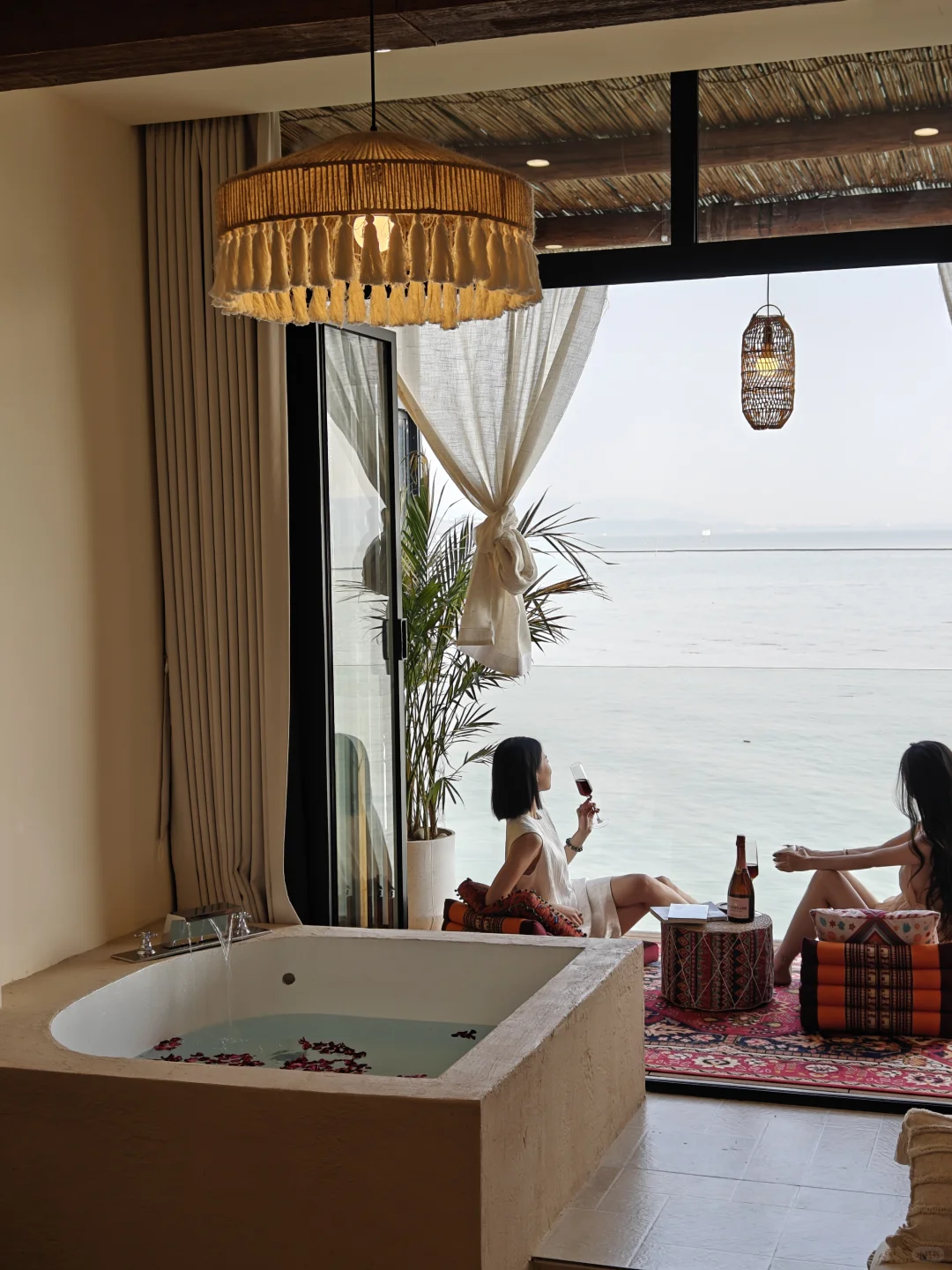 苏州新开，太湖私汤小院，海鸥零距离