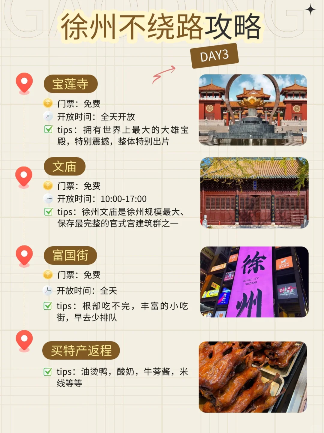 🔥徐州 3 天 2 晚不绕路攻略|省钱版