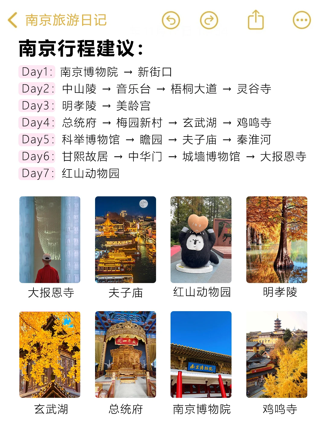 J人手写的南京攻略已经next level了…