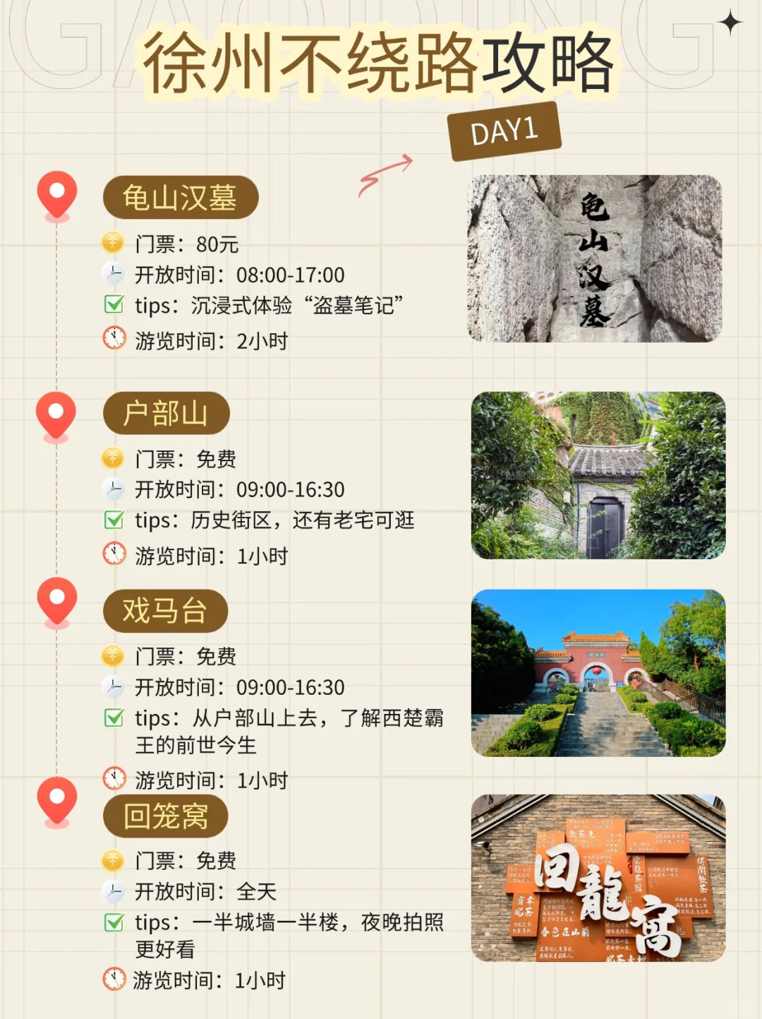 🔥徐州 3 天 2 晚不绕路攻略|省钱版