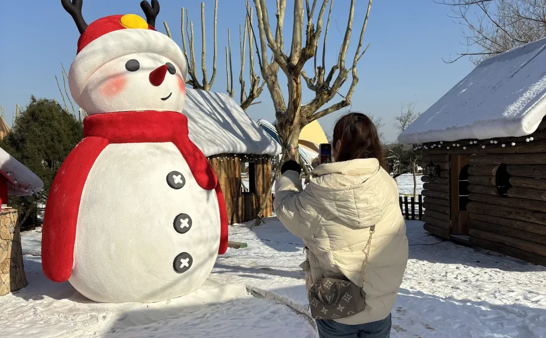 我在徐州雪乡和内蒙狼王合影了