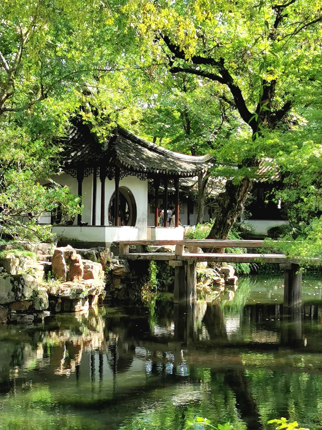 拙政园,别具一格的梧竹幽居亭