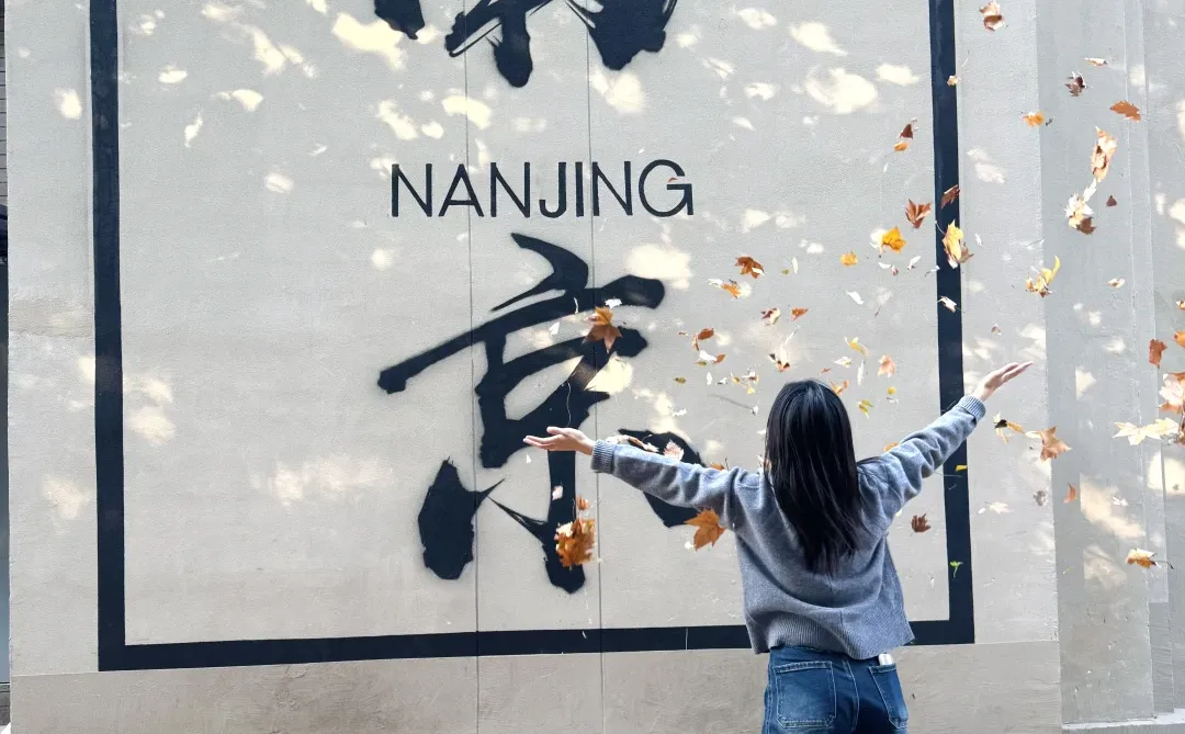 🍂南京网红墙满地梧桐落叶太有氛围感了吧！