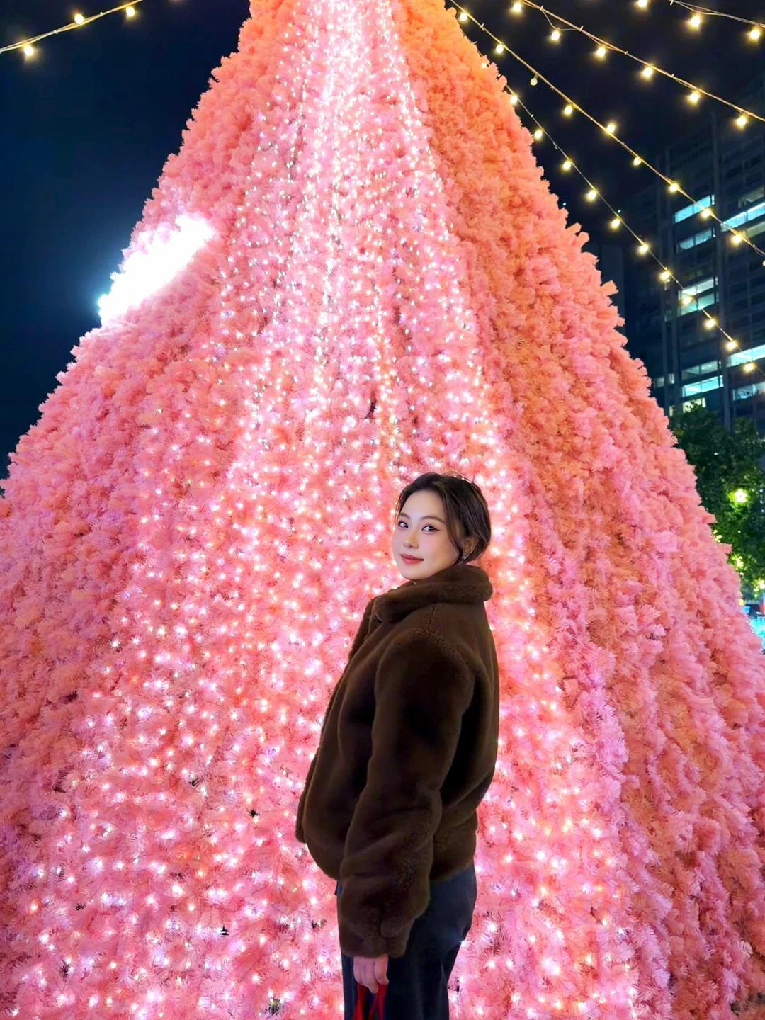 南京百家湖粉色圣诞树🎄