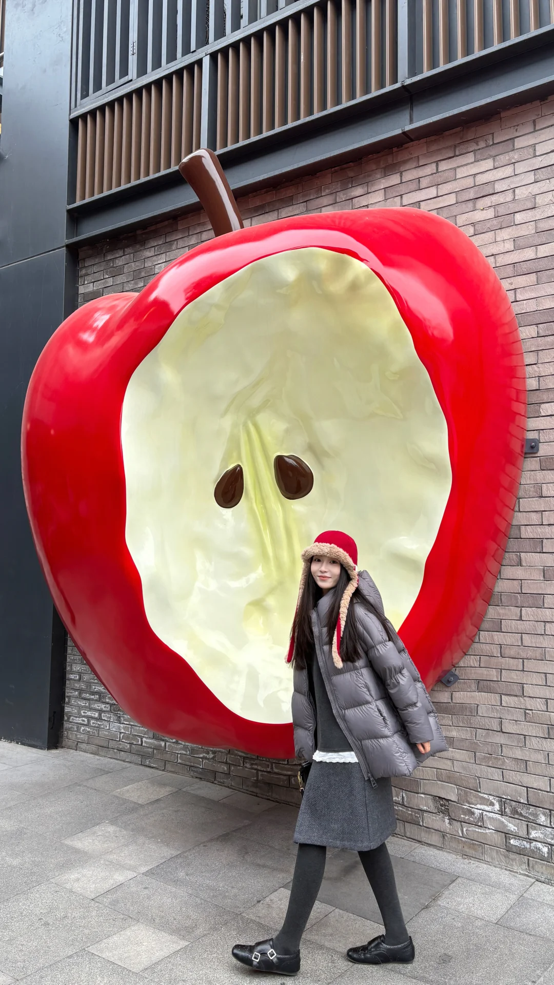 在徐州文庙惊现巨型🍎❗️这也也太好拍了吧❗️