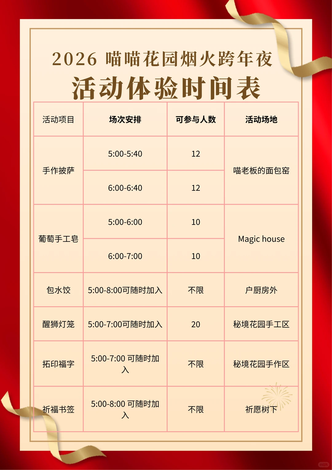 徐州2026跨年活动 户外烟花篝火跨年夜