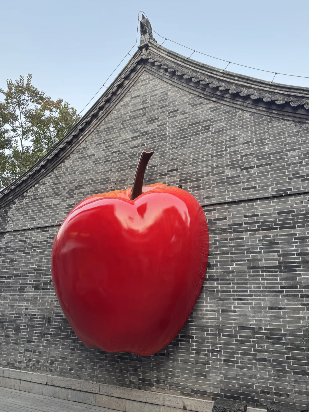 在徐州 文庙惊现大🍎 太好拍了！快来打卡！