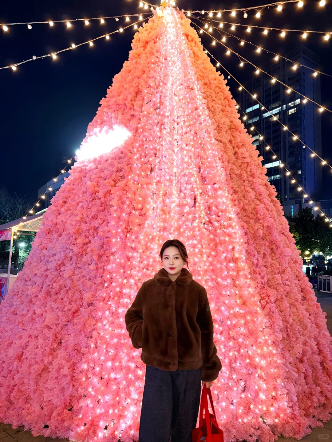 南京百家湖粉色圣诞树🎄