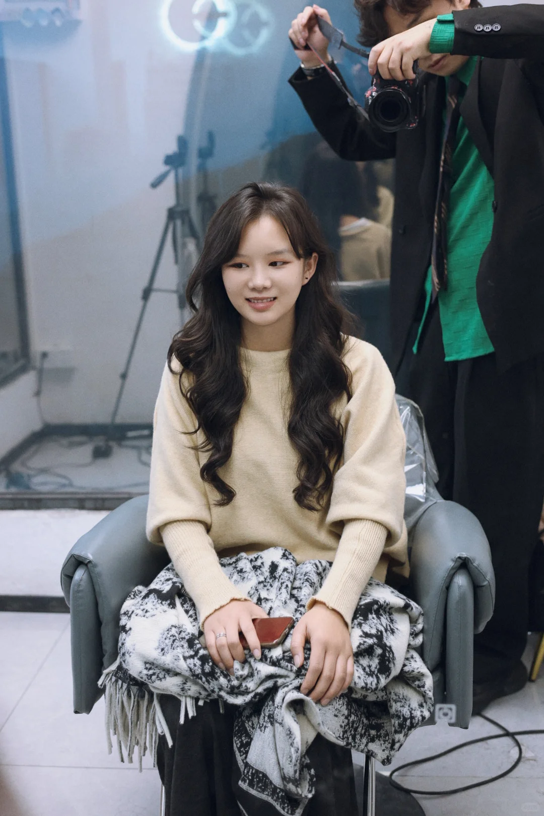 花3.5个小时把头发烫成这样／长发慵懒层次卷