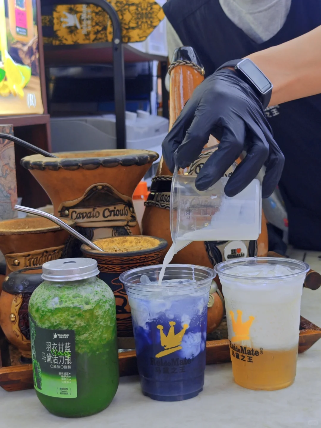 广州塔下喝到南美风马黛茶🍃