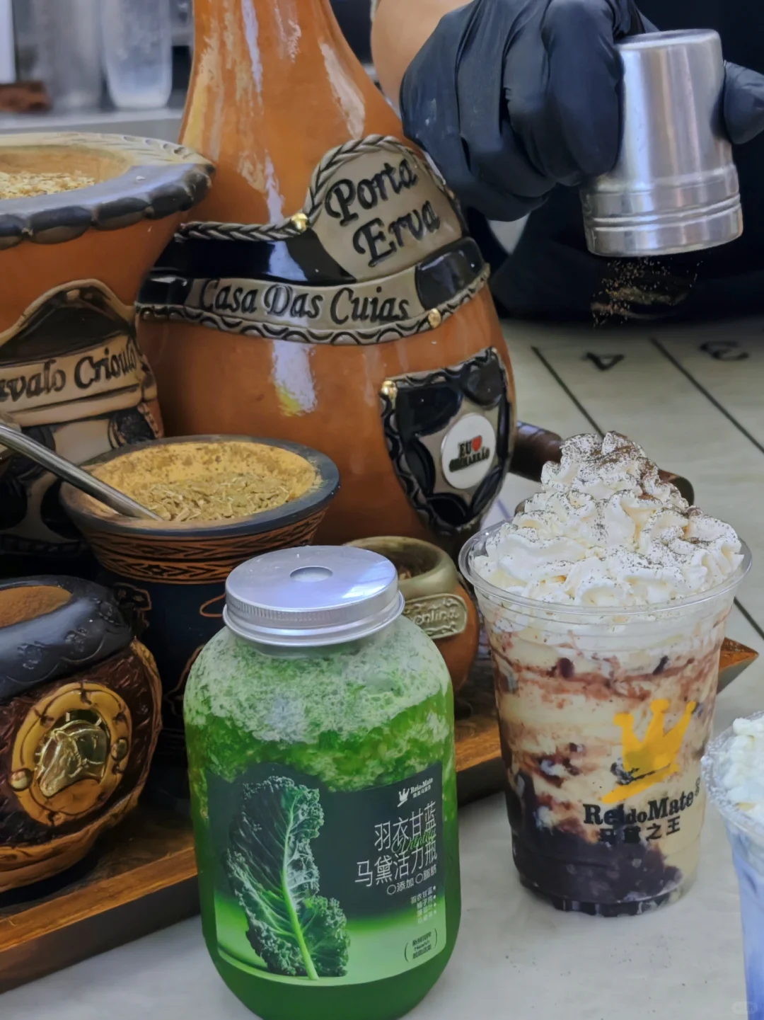 广州塔下喝到南美风马黛茶🍃