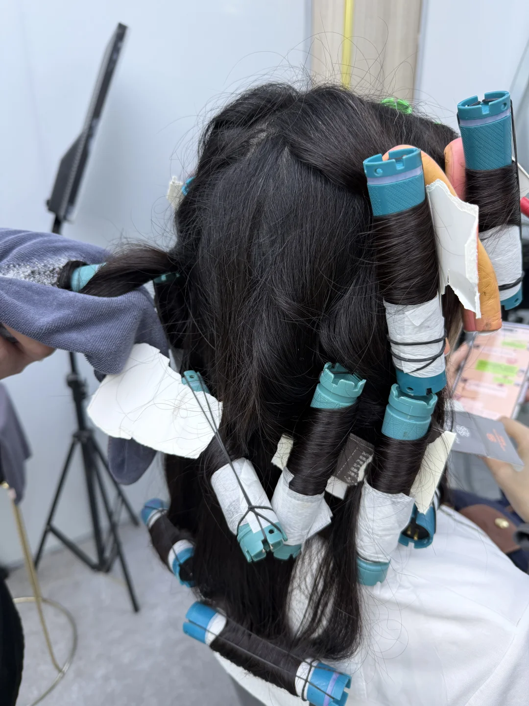 花3.5个小时把头发烫成这样／长发慵懒层次卷