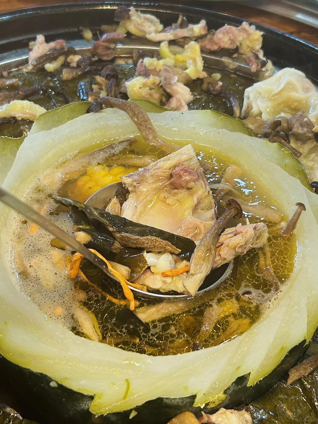 广州花都老字号冬瓜盅桑拿鸡！这波养生局…