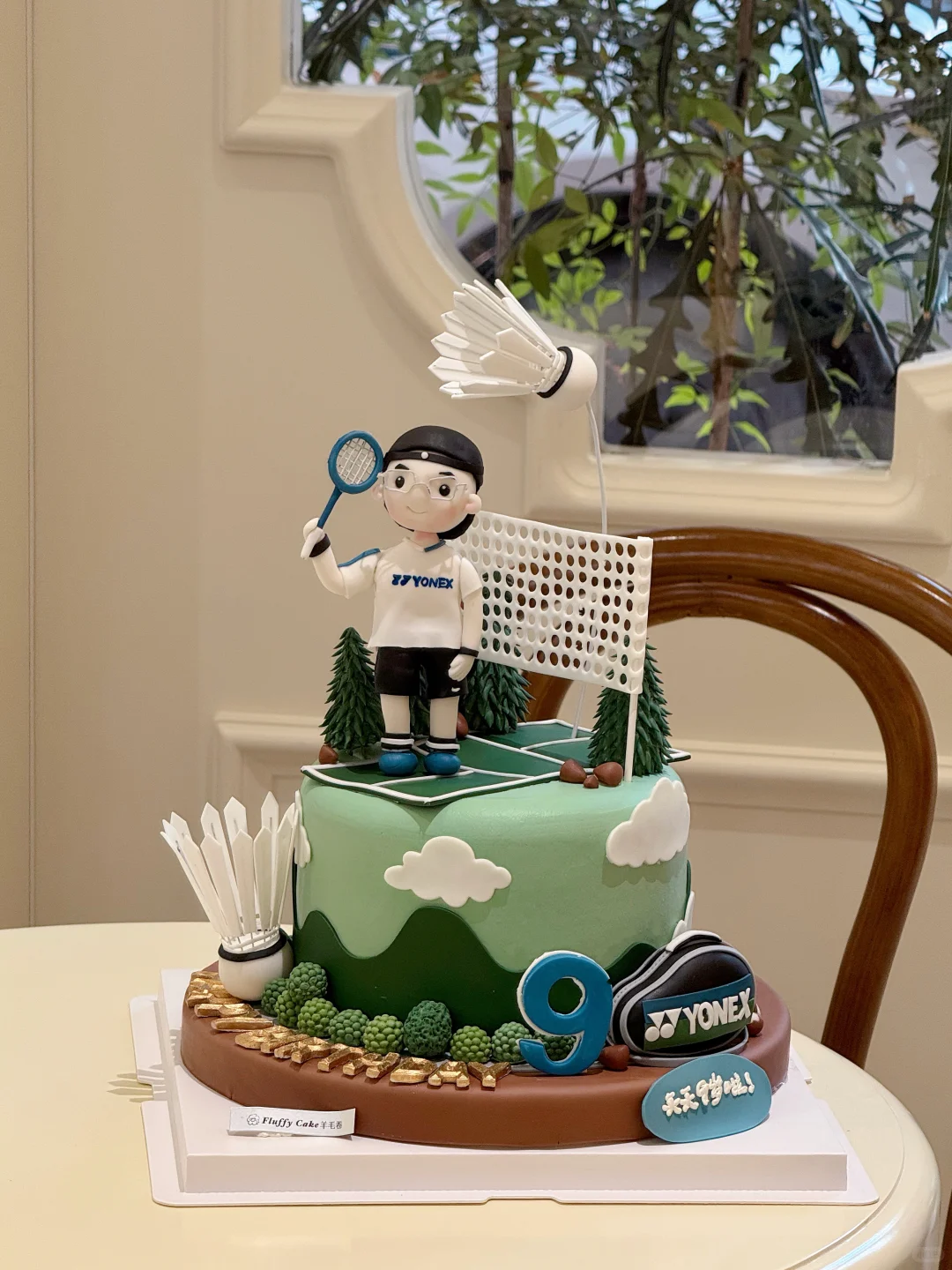 羽毛球🏸️蛋糕 | 广州翻糖人偶蛋糕定