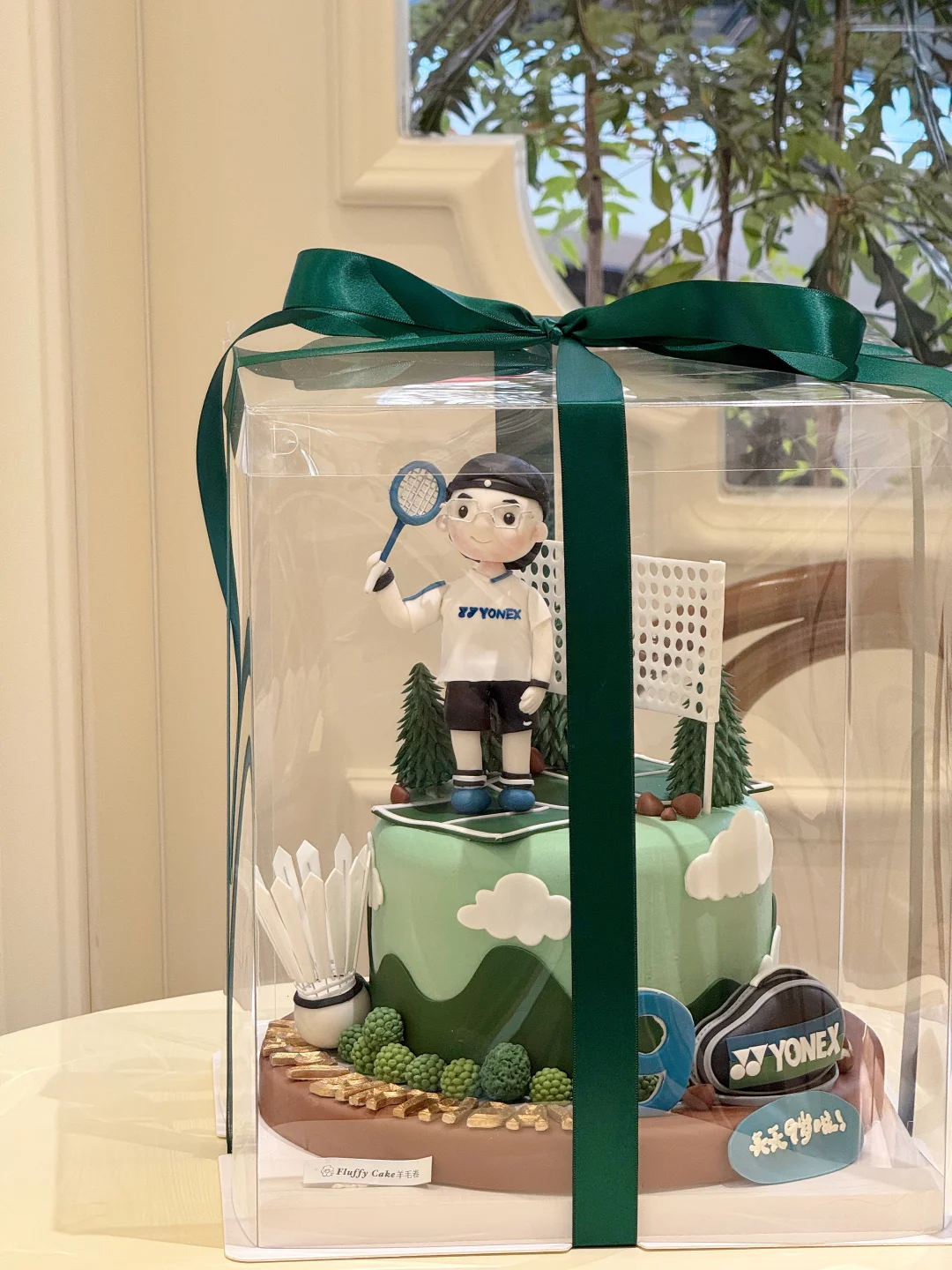 羽毛球🏸️蛋糕 | 广州翻糖人偶蛋糕定